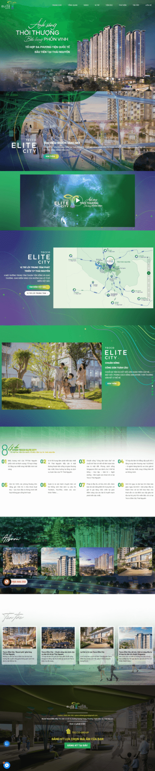 Landing page bất động sản techco