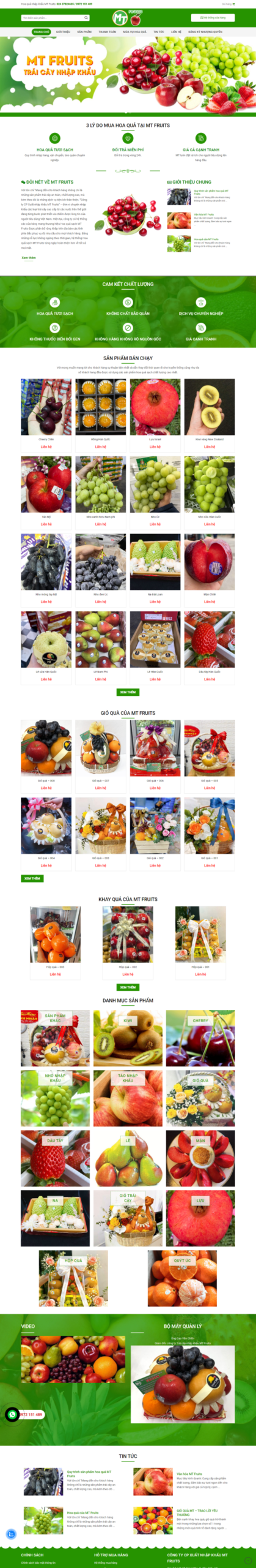 Bán hàng về trái cây