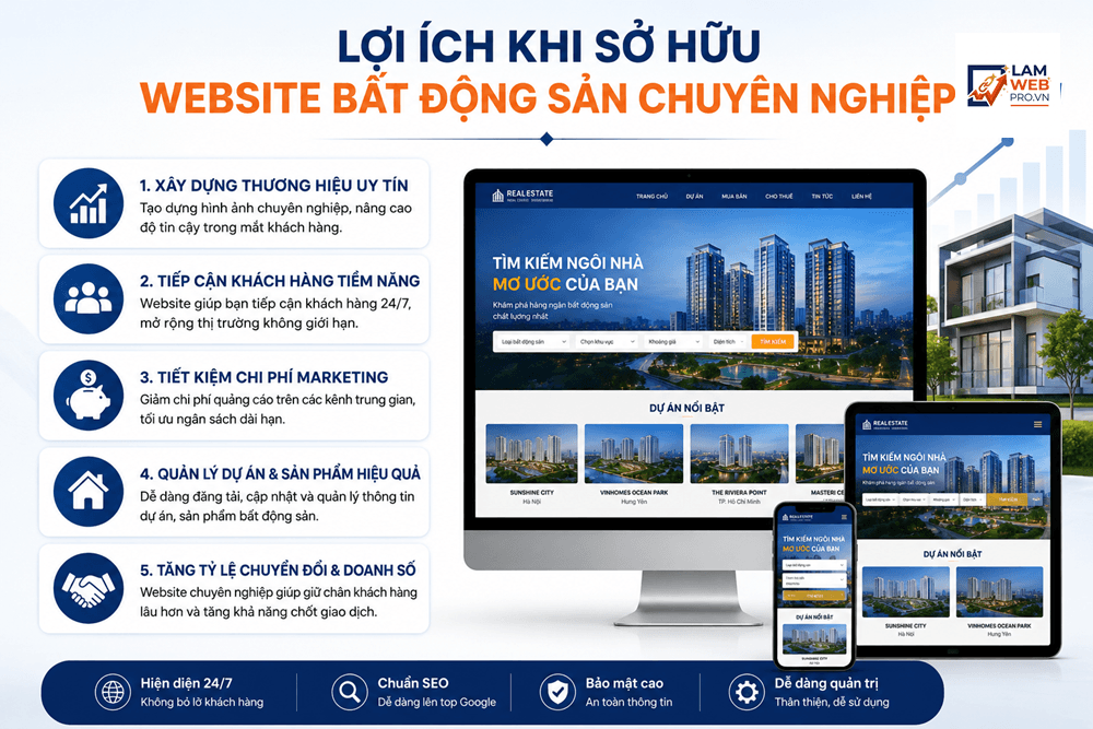 Lợi Ích Khi Sở Hữu Website Bất Động Sản Chuyên Nghiệp