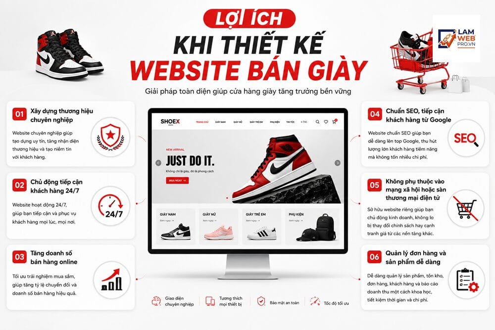 Lợi Ích Khi Thiết Kế Website Bán Giày