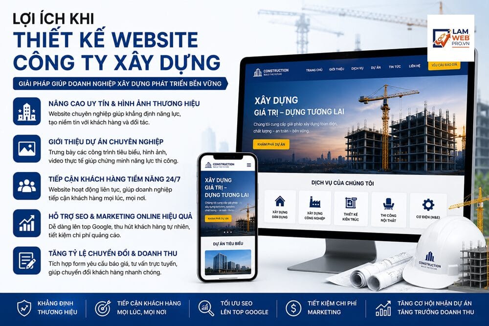 Lợi Ích Khi Thiết Kế Website Công Ty Xây Dựng
