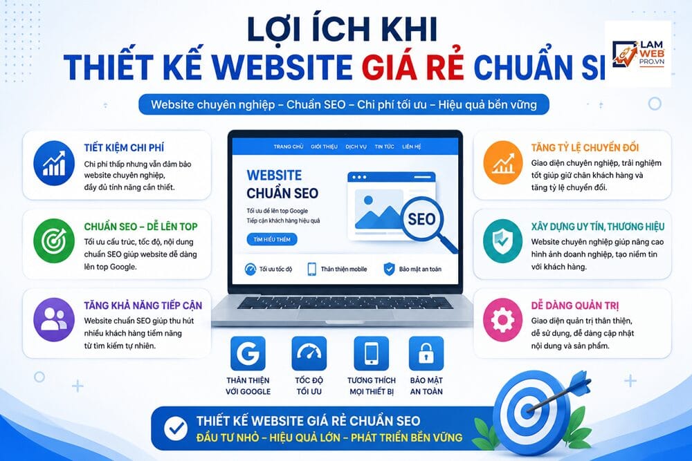 Lợi Ích Khi Thiết Kế Website Giá Rẻ Chuẩn SEO
