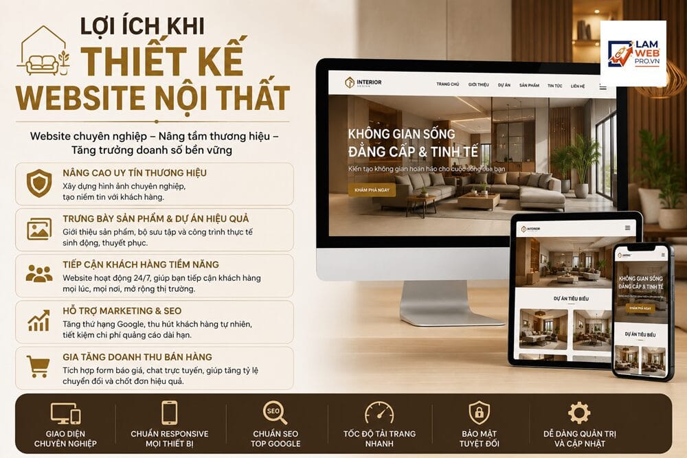 Lợi Ích Khi Thiết Kế Website Nội Thất