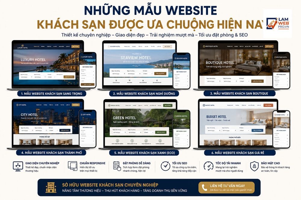 Những Mẫu Website Khách Sạn Được Ưa Chuộng Hiện Nay
