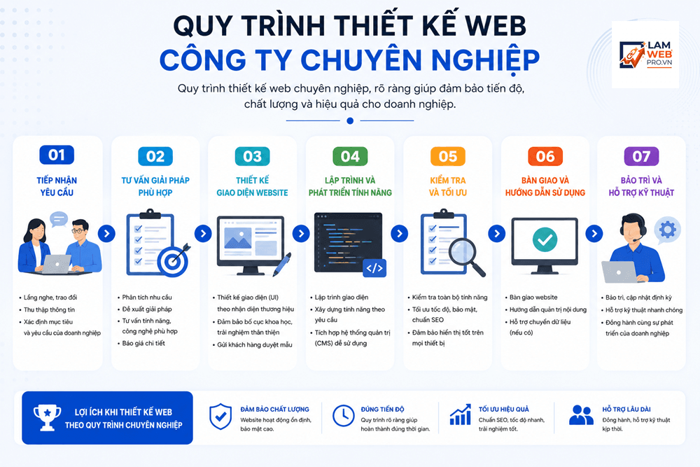 Quy Trình Thiết Kế Web Công Ty Chuyên Nghiệp