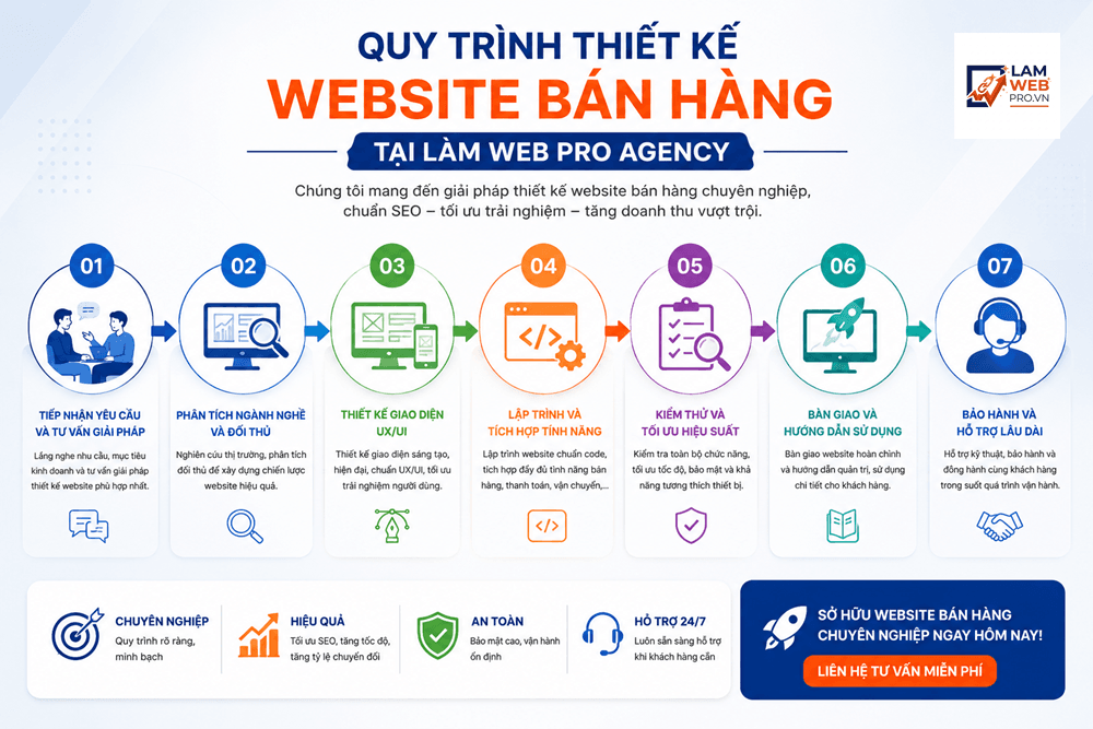 Quy Trình Thiết Kế Website Bán Hàng Tại Làm Web PRO Agency