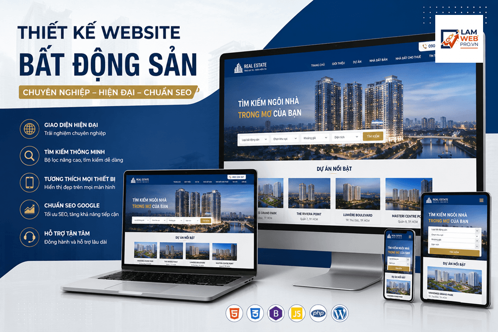 Thiết Kế Web Bất Động Sản