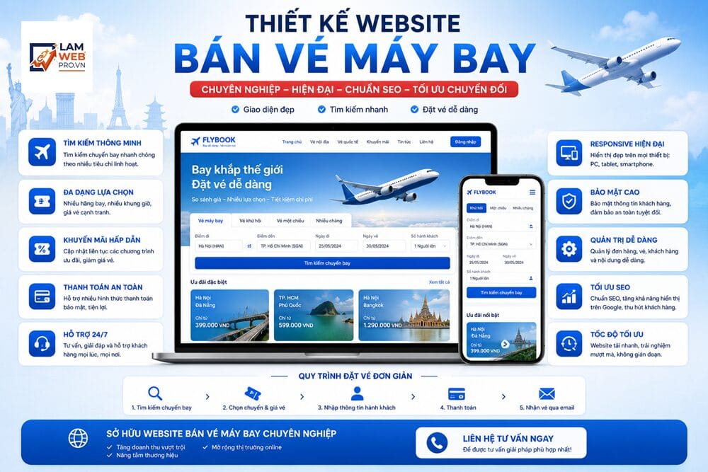 Thiết Kế Website Bán Vé Máy Bay