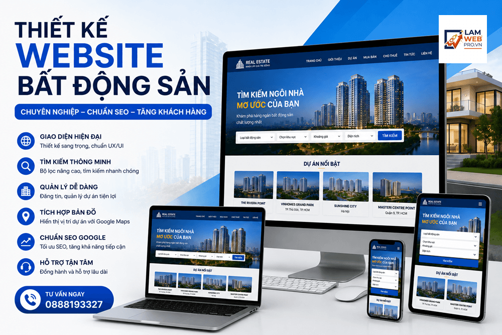 Thiết Kế Website Bất Động Sản