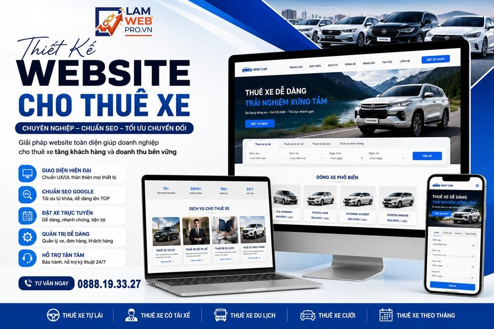 Thiết Kế Website Cho Thuê Xe