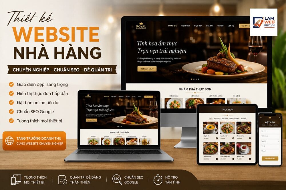 Thiết Kế Website Nhà Hàng