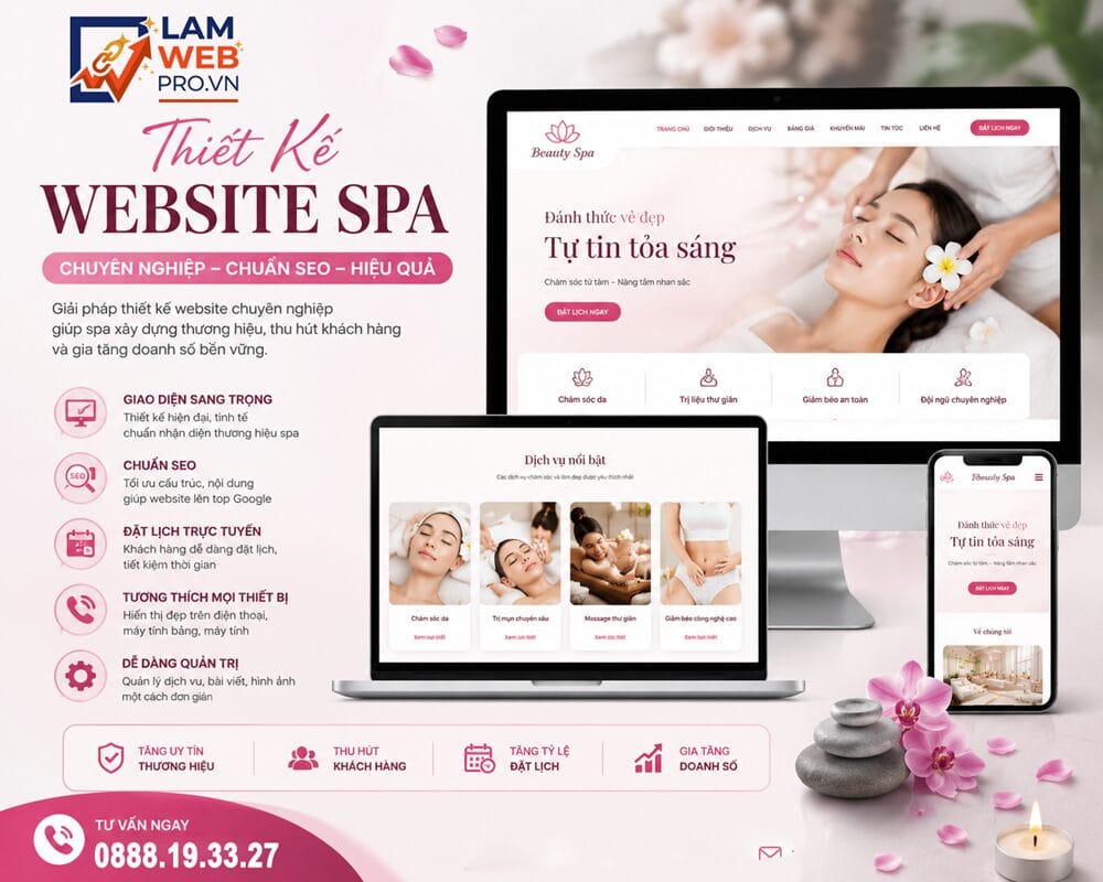 Thiết Kế Website Spa