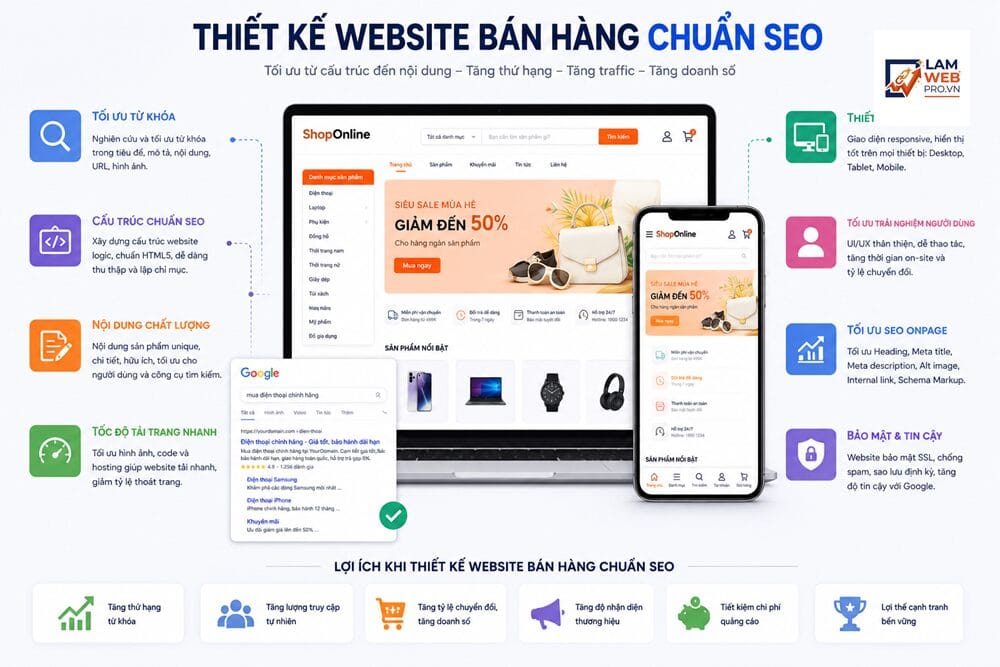 Thiết kế website bán hàng chuẩn SEO