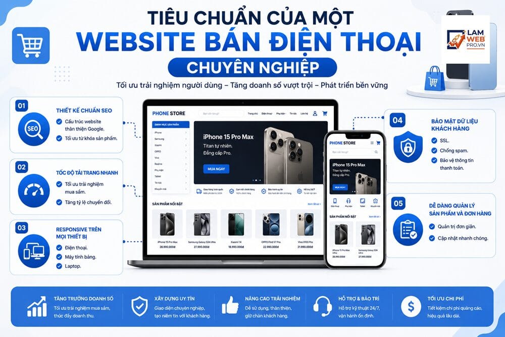 Tiêu Chuẩn Của Một Website Bán Điện Thoại Chuyên Nghiệp