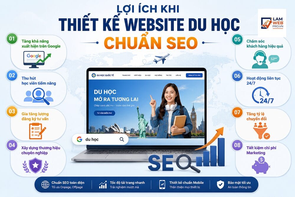 Lợi Ích Khi Thiết Kế Website Du Học Chuẩn SEO