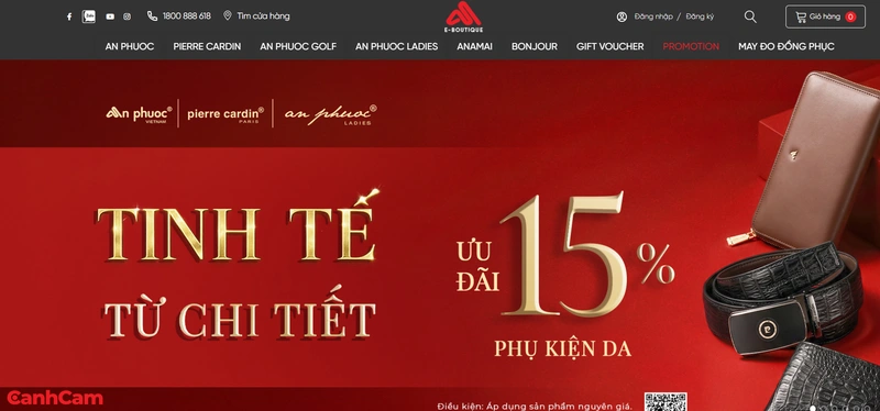 Demo website bán quần áo An Phước