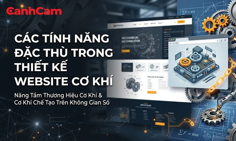 tính năng thiết kế website cơ khí