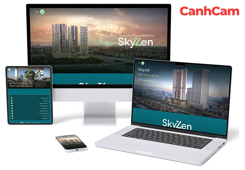 Skyzen mẫu website bất động sản do Làm Web PRO Agency thiết kế