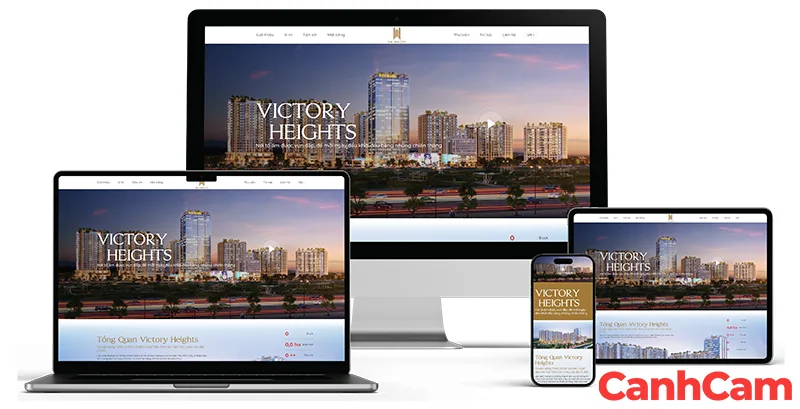 Website bất động sản The Win City do Làm Web PRO Agency thiết kế