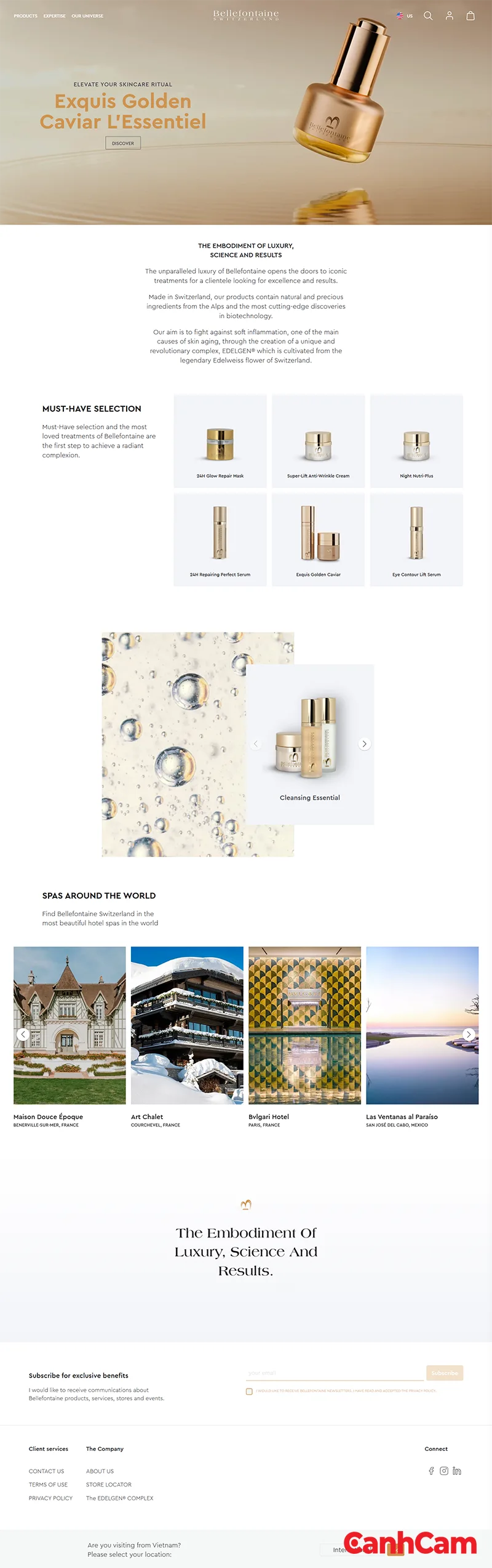 Mẫu thiết kế website spa sang trọng