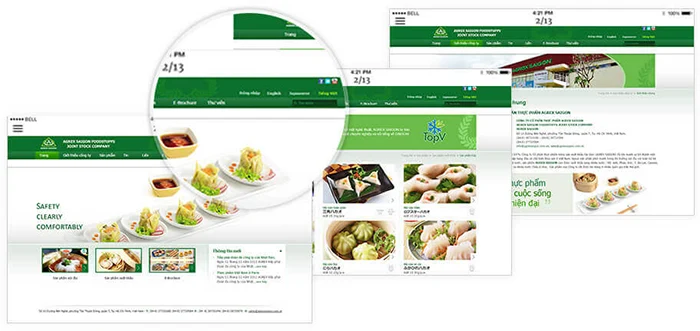 mẫu thiết kế website thủy hải sản đẹp agrex saigon tại Làm Web PRO Agency