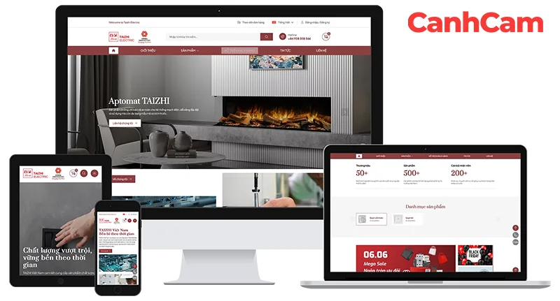 mau-website-ban-hang-taizhi Website Taizhi Electric do Làm Web PRO Agency thực hiện