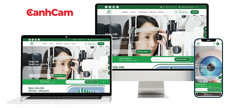 Website Bệnh viện Mắt Sài Gòn do Làm Web PRO Agency thiết kế