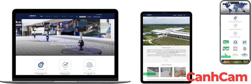 mau-website-noi-that-lien-a Liên Á Mẫu website nội thất nệm gối mà Làm Web PRO Agency đã thiết kế