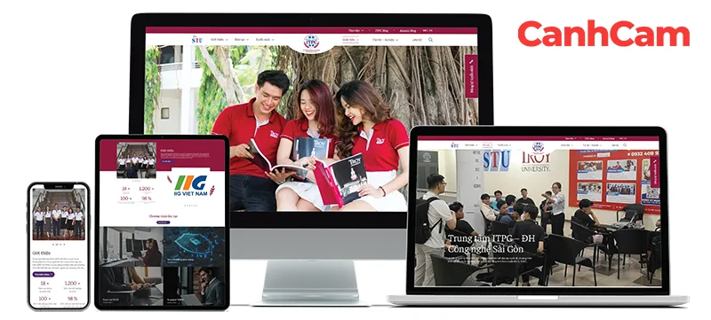 website trường Đại học Công Nghệ Sài Gòn thiết kế bởi Làm Web PRO Agency