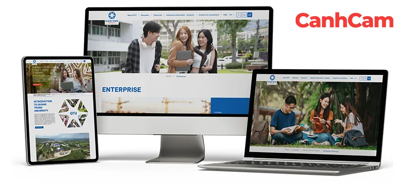 website Quang Trung University thiết kế bởi Làm Web PRO Agency