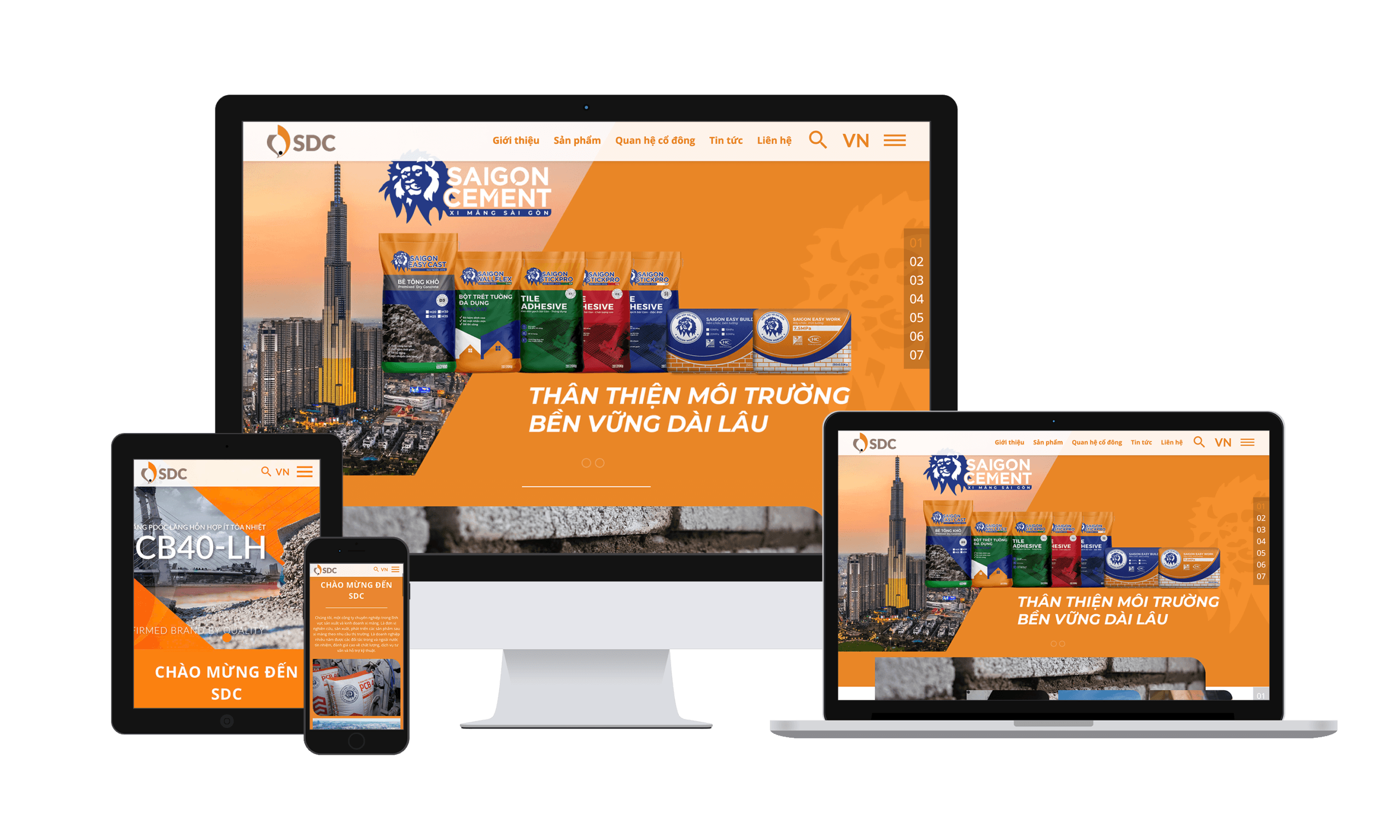 mockup-tren-thiet-bi website SDC khẳng định chất lượng ngành vật liệu xây dựng