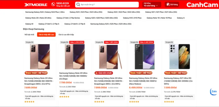 thiết kế website bán điện thoại tích hợp đánh giá sản phẩm