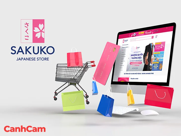 Làm Web PRO Agency đã thiết kế website cho hệ thống siêu thị Sakuko