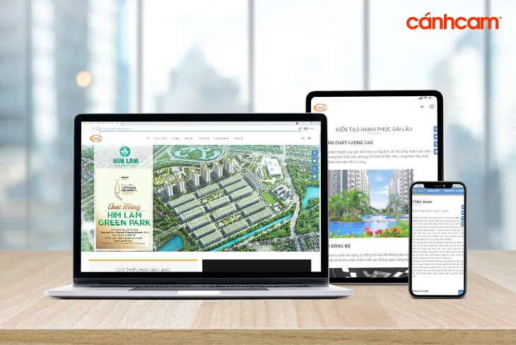 Website bất động sản Him lam land do Làm Web PRO Agency thiết kế
