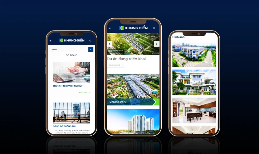 Website tập đoàn bất động sản Khang Điền do Làm Web PRO Agency thiết kế