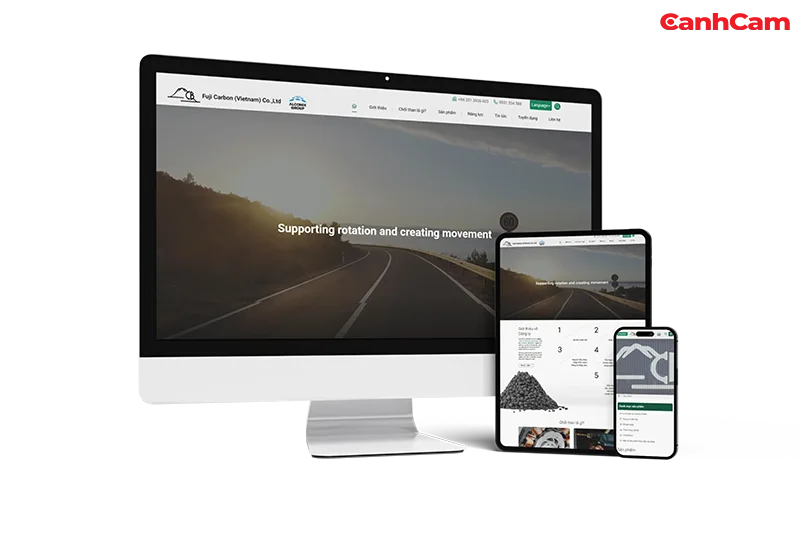 Thiết kể website cơ khí Fuji Carbon Việt Nam