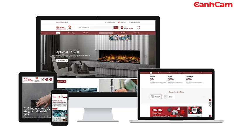 Thiết kế website cơ khí Taizhi Electric