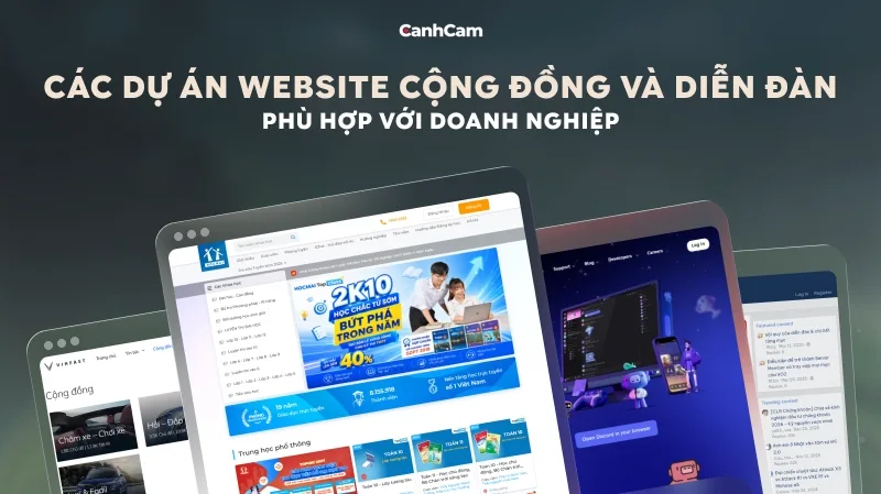 Các dự án website cộng đồng và diễn đàn phù hợp với doanh nghiệp