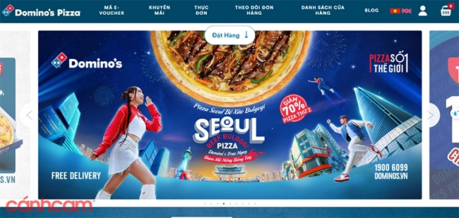 Website Domino’s Pizza Website Domino’s Pizza do Làm Web PRO Agency thiết kế