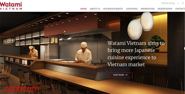 Watami Việt Nam thiết kế website ẩm thực tại Làm Web PRO Agency Watami Việt Nam thiết kế website ẩm thực tại Làm Web PRO Agency