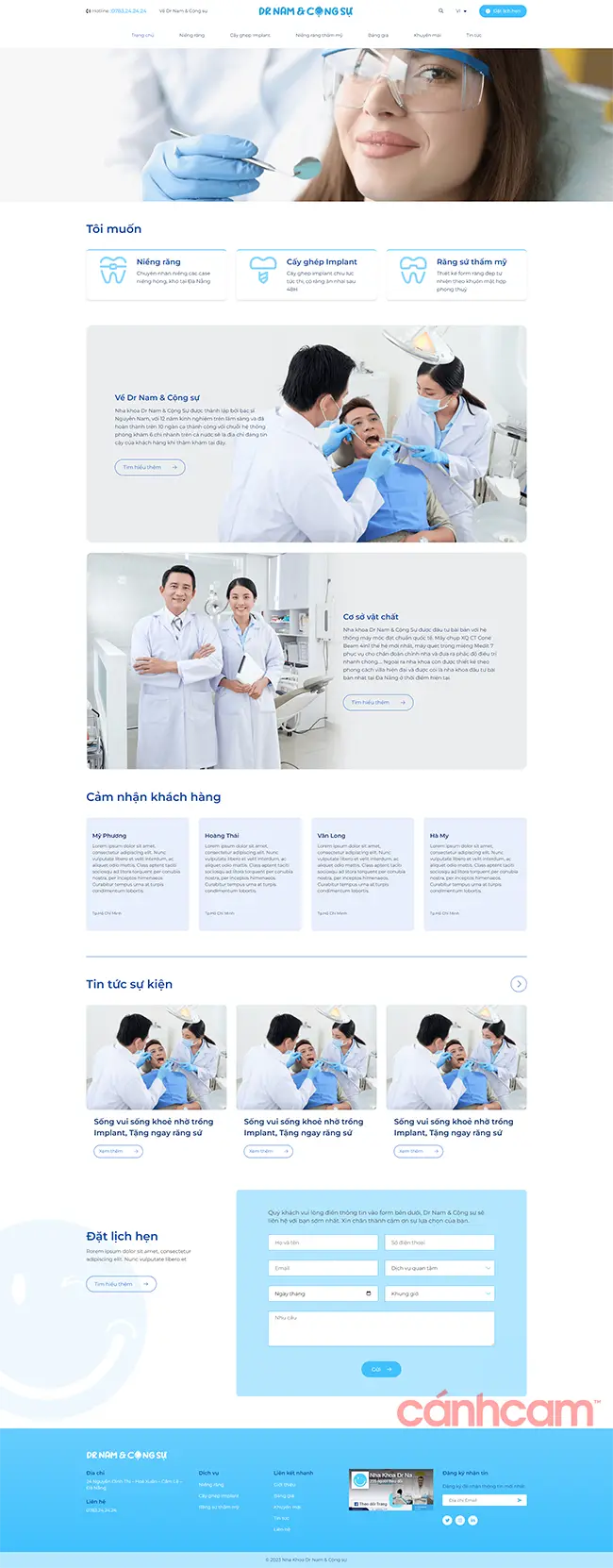mẫu website Dr.Nam mà Làm Web PRO Agency đã thiết kế