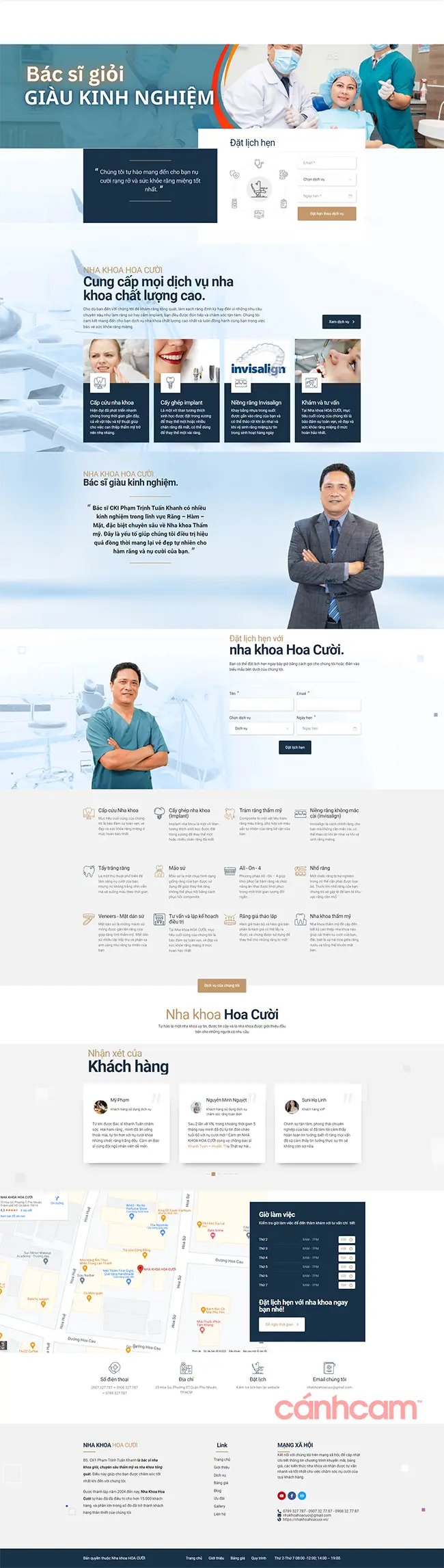 mẫu website Hoa Cười mà Làm Web PRO Agency đã thiết kế