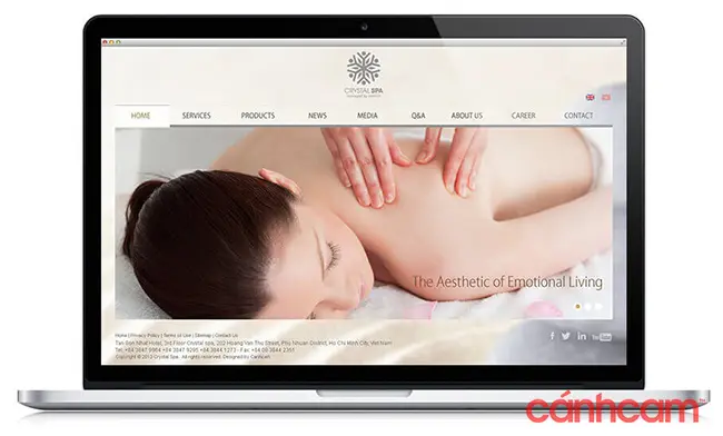 Thiết kế website thẩm mỹ viện giao diện hiện đại