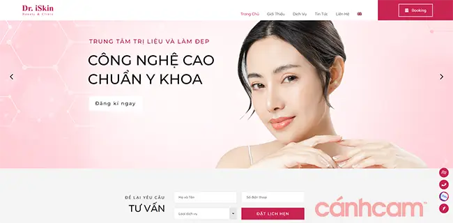 Thiết kế website thẩm mỹ viện cần có đặt lịch trực tuyến