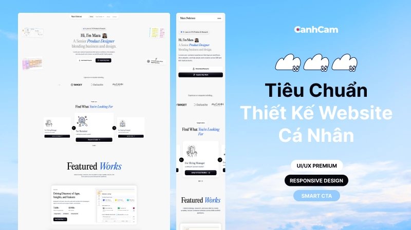 Tiêu chuẩn của 1 bản thiết kế website cá nhân
